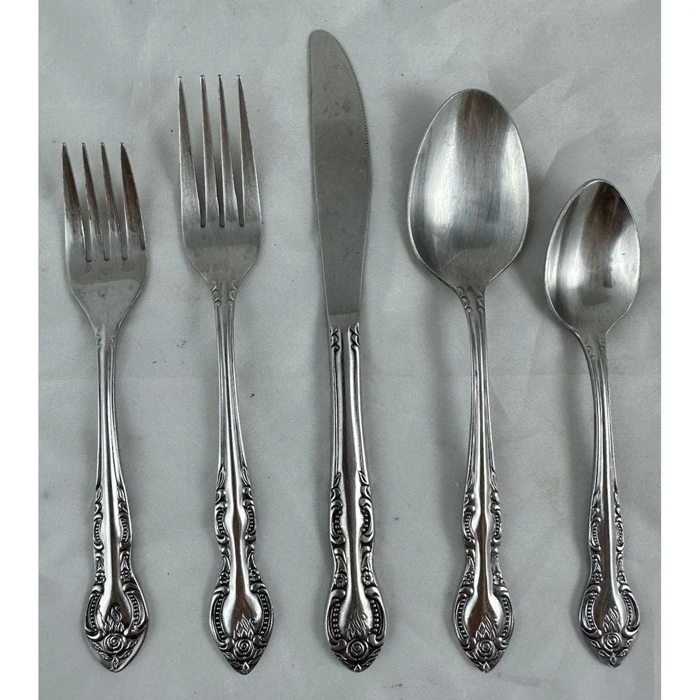 Washington Forge Charleston Classic Silverware Flatware 5Pc Place Setting Vtg